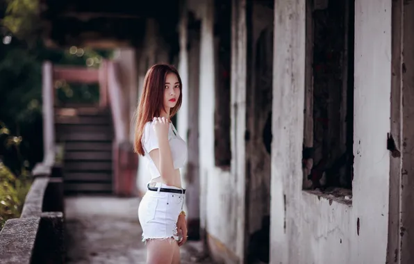 Girl, pose, background