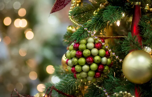 Balls, decoration, tree, beads
