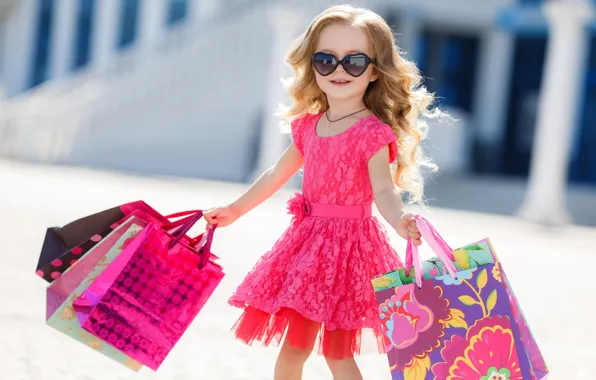 Picture gift, dress, glasses, girl
