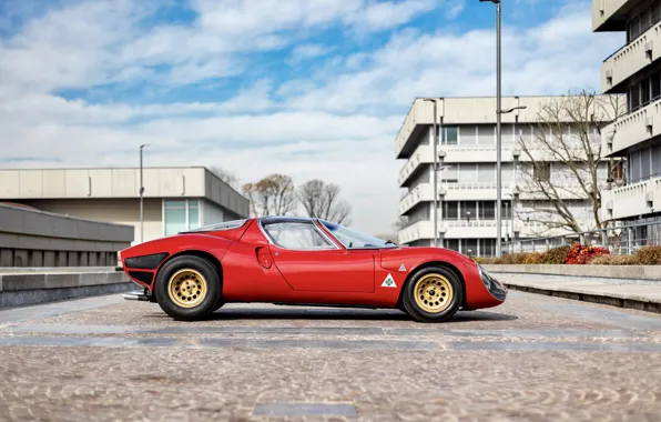 Alfa Romeo, 1967, side view, 33 Road, Type 33, Alfa Romeo 33 Stradale Prototype