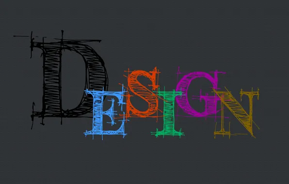 Design, letters, design, the word