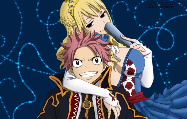 Girl, anime, art, two, Fairy Tail, The natz can, Fairy tail