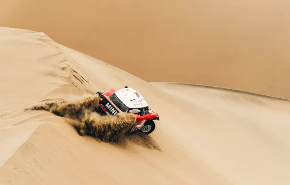 Sand, Red, Mini, Sport, Desert, Speed, Rally, Dakar