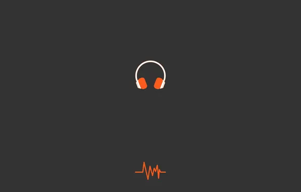 Music, minimalism, music, headphones, minimalism, headphones, the dark background, dark background