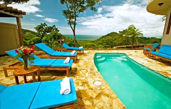 Picture house, the ocean, stay, pool, relax, Costa Rica, Pool &ampamp; Ocean View