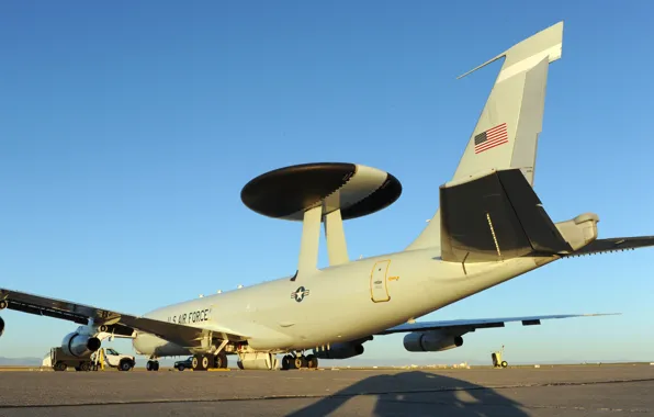 Picture Boeing, the airfield, AWACS, AWACS aircraft, Tinker Air Force Base, E-3 Sentry