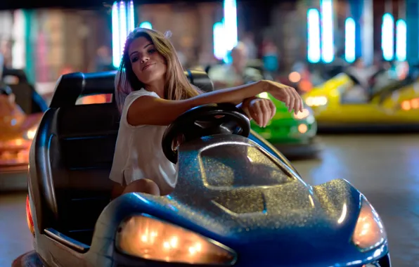 Lights, glare, mood, driving, beauty, sitting, amusement, bokeh
