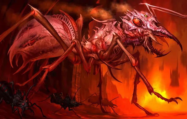 Wallpaper ants, large, art