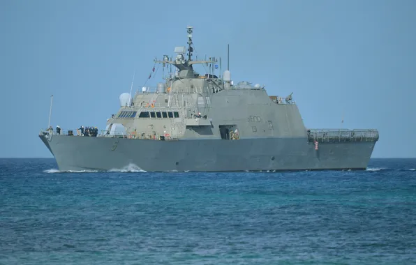 Ship, combat, intertidal, USS Milwaukee