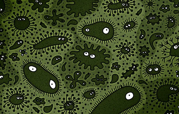 Picture green, evil, bacteria, viruses, harmful, arthropods