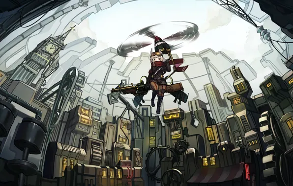 The city, fiction, girl, the rise