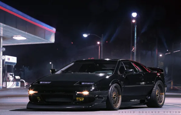 Auto, Black, Night, Machine, Lotus, The front, Sports car, Transport & Vehicles