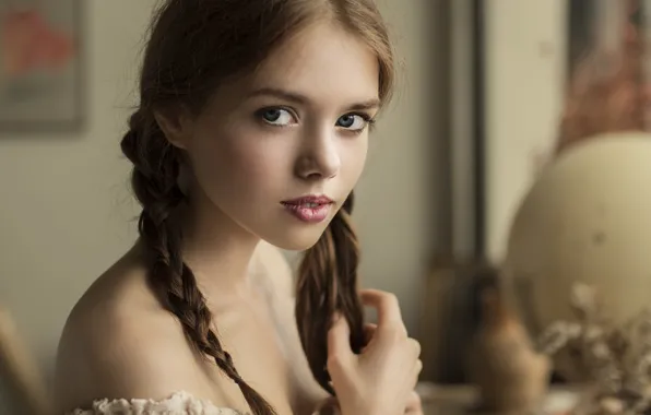 Look, girl, braids, Lolita, Vyacheslav Shcherbakov