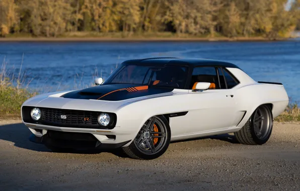 Chevrolet, 1969, Camaro, Water, White, Chevrolet Camaro, Road, SEMA