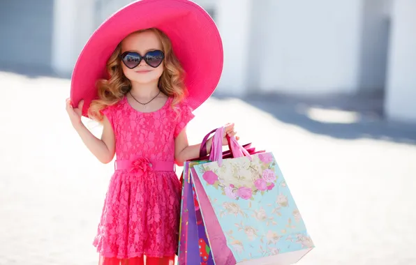 Hat, dress, glasses, girl