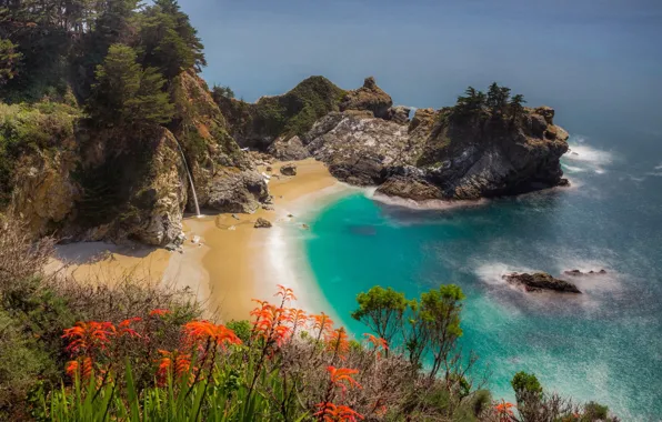 Sea, landscape, rocks, beauty