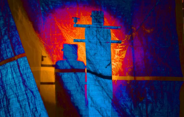 Picture light, canvas, paint, curtain, canvas