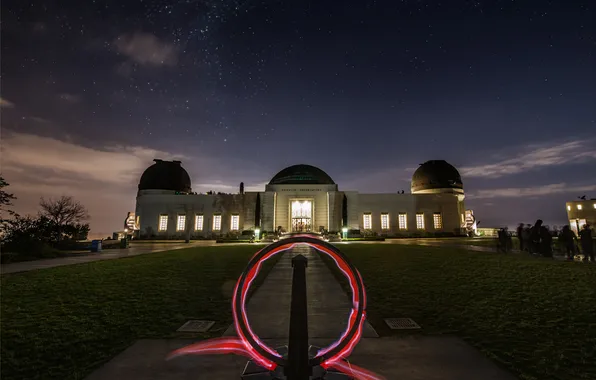 Picture night, CA, california, Los Angeles, night, los angeles, The Griffith Observatory