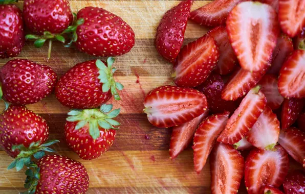 Berries, strawberry, slices