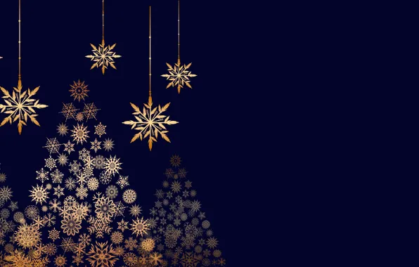 Snowflakes, texture, Christmas, New year, purple background, Christmas trees