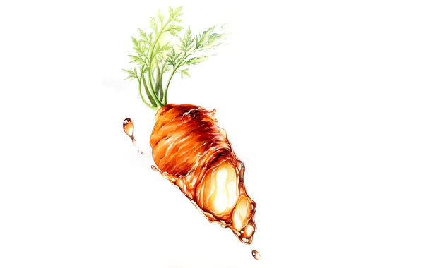 Drops, figure, Water, carrots