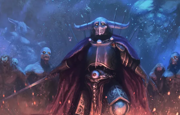 Death, darkness, sword, warrior, helmet, evil