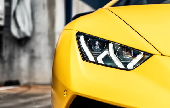 Lamborghini, Light, Yellow, VAG, Performante, Huracan, Sight