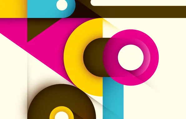 White, circles, abstraction, background, vector, geometry