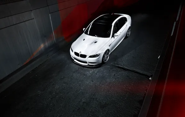 Picture BMW, BMW, white, white, the dark background