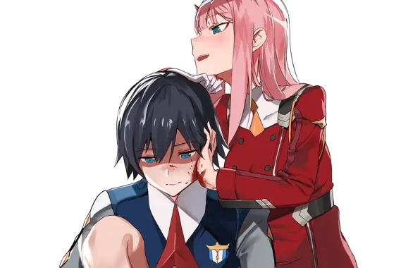 Pair, two, 002, Darling In The Frankxx, Cute in France, Hiro