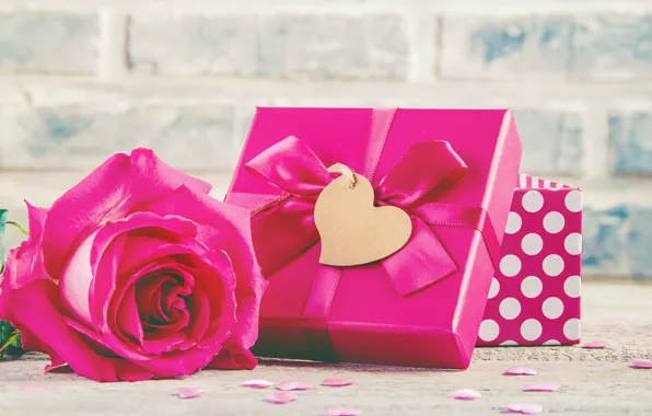 Picture love, gift, heart, roses, bouquet, love, pink, heart