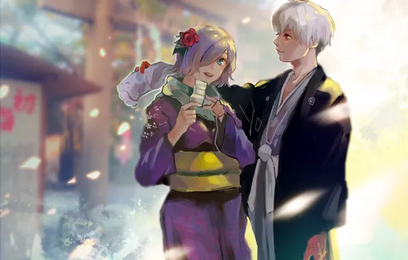 Anime, art, two, yucata, Tokyo Ghoul, Tokyo Ghoul