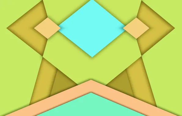 Colored, abstract, figure