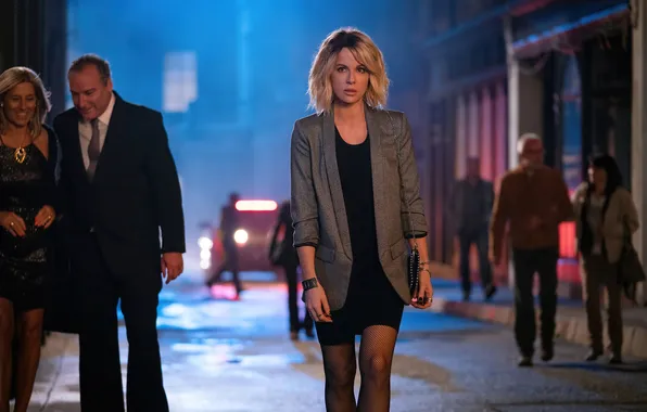 Night, the city, people, the film, street, frame, blonde, Kate Beckinsale