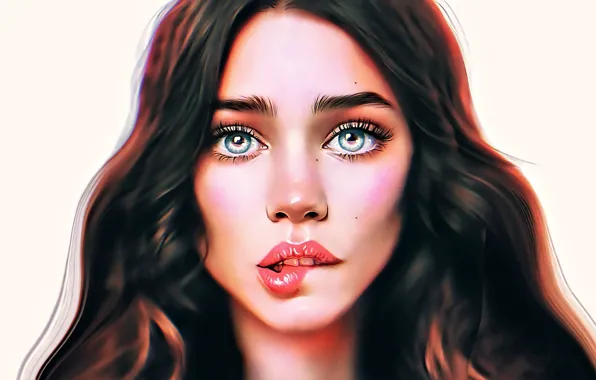 Look, girl, face, tenderness, figure, beauty, girl, beauty