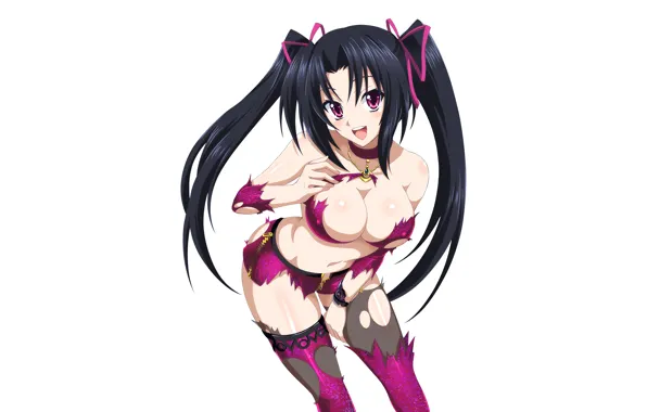 Girl, sexy, cleavage, thighhighs, boobs, anime, beautiful, short hair