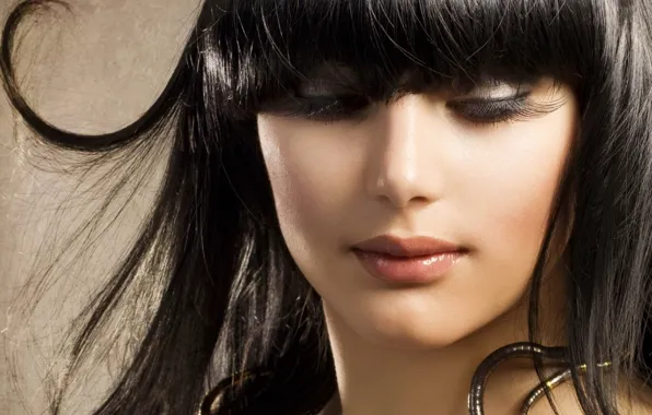 Picture girl, eyelashes, model, makeup, Anna Subbotina