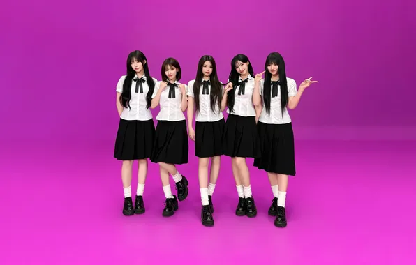 Picture Music, Uniform, Deja Vu, Girl group, K-pop group, Rescene, Magenta background