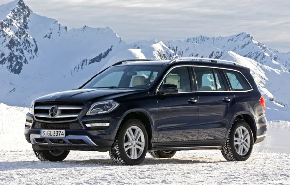 Winter, snow, mercedes-benz, 500, blueefficiency