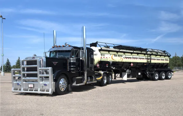 Black, peterbilt, tank, kengurâtnik