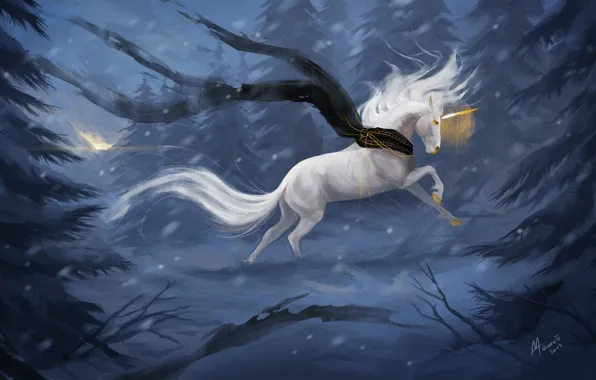 Tape, unicorn, painting