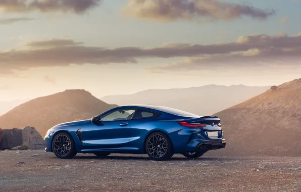 Sunset, BMW, side view, Coupe, Competition, UK-Spec, 2019, BMW M8