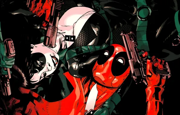 Deadpool, Marvel, Deadpool, Wade Wilson, Domino, Nina Thurman, Neena Thurman, Domino