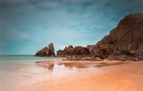 Picture sand, sea, rocks, coast