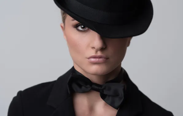 Girl, portrait, hat
