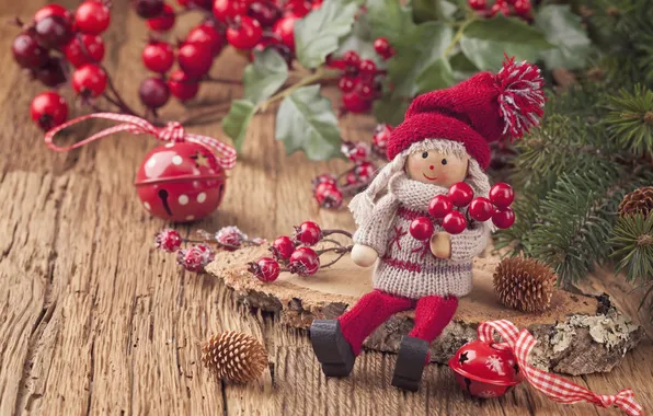 Picture decoration, toys, doll, New year, new year, cherry, toys, Merry Christmas