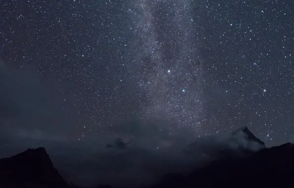 The sky, mountains, night, nature, rocks, stars, Peru, Peru