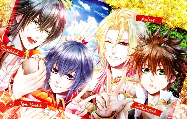 Group, anime, art, guys, Senjou no Waltz