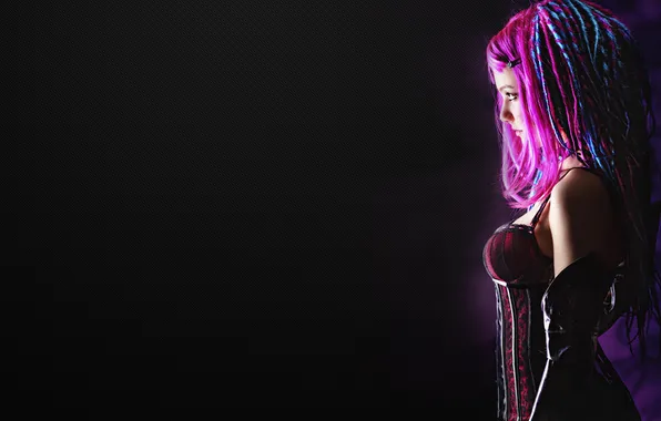 Girl, karset, girl, industrial, Cyber goth, Cyber Gothic