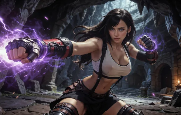 Picture girl, power, Final Fantasy, Typhus, stand, Final Fantasy VII Remake, neural network